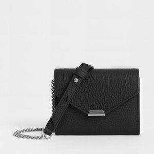 AllSaints Captain Leather Chain Cardholder - Black